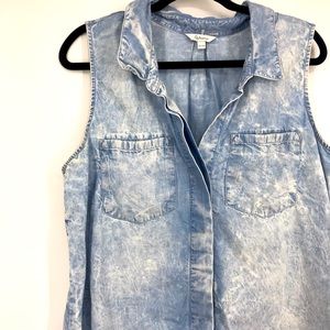 3/$25 REITMANS XL Retro style Jean blouse